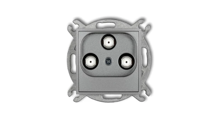 MINI Gniazdo multimedialne 3F DATA (UPC) srebrny metalik 7MGMU