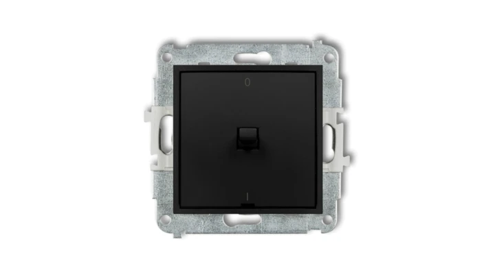 MINI Łącznik dwubiegunowy /0-1/ w stylu amerykańskim czarny mat 12MWPUS-9