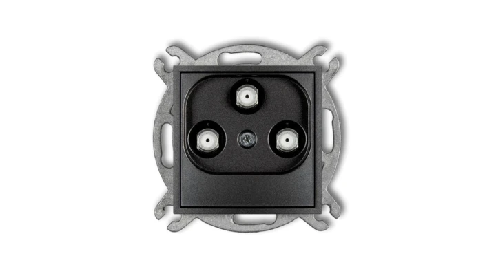 MINI Gniazdo multimedialne 3F DATA (UPC) grafitowy 11MGMU