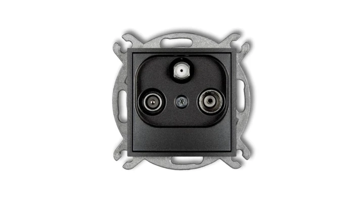 MINI Gniazdo antenowe RTV-SAT końcowe (2 wejścia antenowe) grafitowy 11MGST