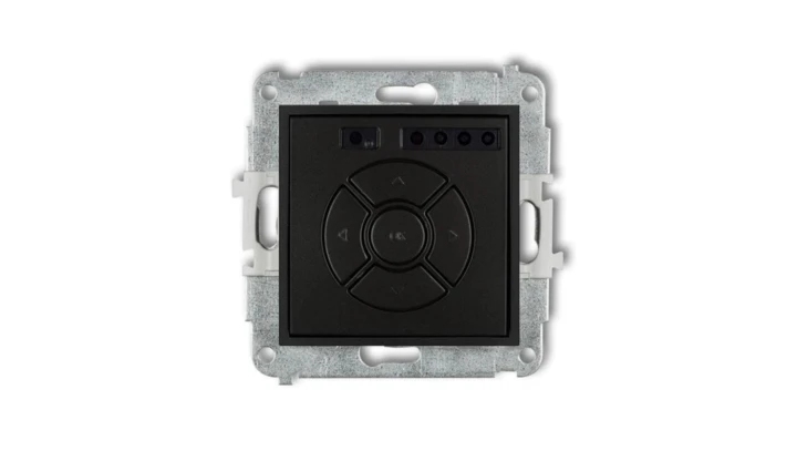 MINI Elektroniczny sterownik roletowy (przycisk strefowy) czarny mat 12MSR-5