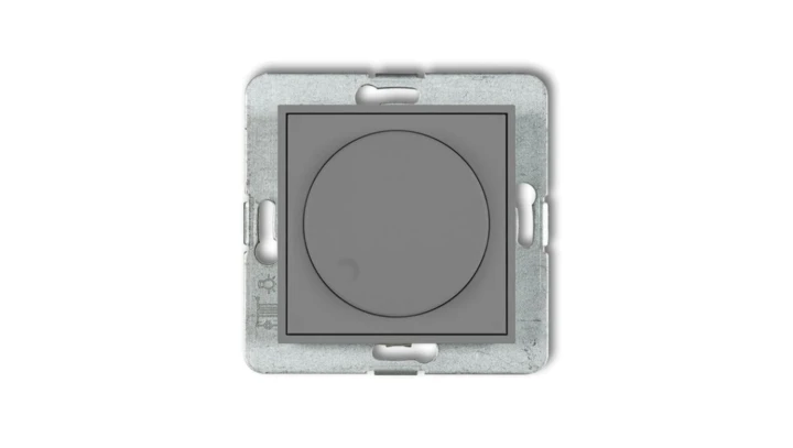 MINI Ściemniacz elektroniczny przyciskowo-obrotowy szary mat 27MRO-1