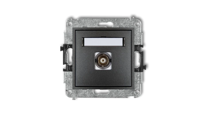 MINI Gniazdo pojedyncze BNC grafitowy 11MGBNC-1