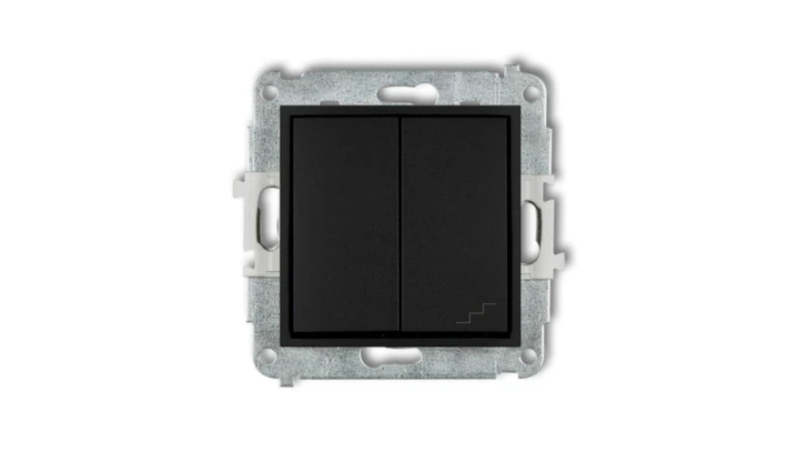 MINI Łącznik pojedynczy ze schodowym (osobne zasilanie) czarny mat 12MWP-10.2