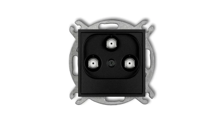 MINI Gniazdo multimedialne 3F DATA (UPC) czarny mat 12MGMU