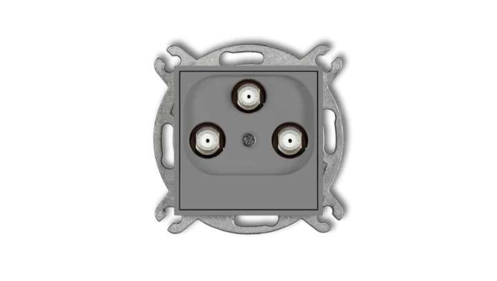 MINI Gniazdo multimedialne 3F DATA (UPC) szary mat 27MGMU