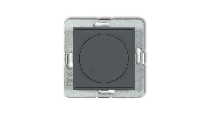 MINI Ściemniacz elektroniczny przyciskowo-obrotowy grafitowy mat 28MRO-1