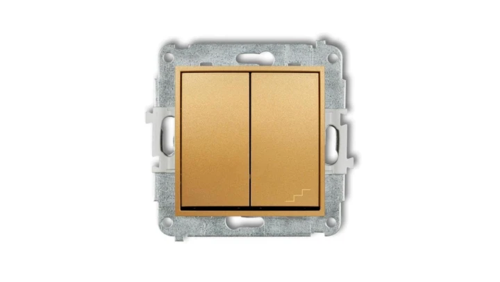 MINI Łącznik pojedynczy ze schodowym (osobne zasilanie) złoty 29MWP-10.2