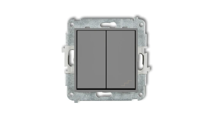 MINI Łącznik pojedynczy ze schodowym (osobne zasilanie) szary mat 27MWP-10.2