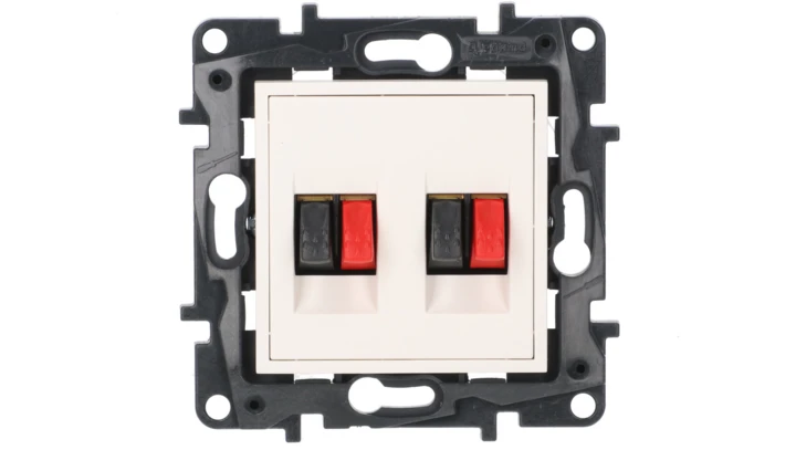 Niloe Step Gniazdo głośnikowe podwójne biały 863186