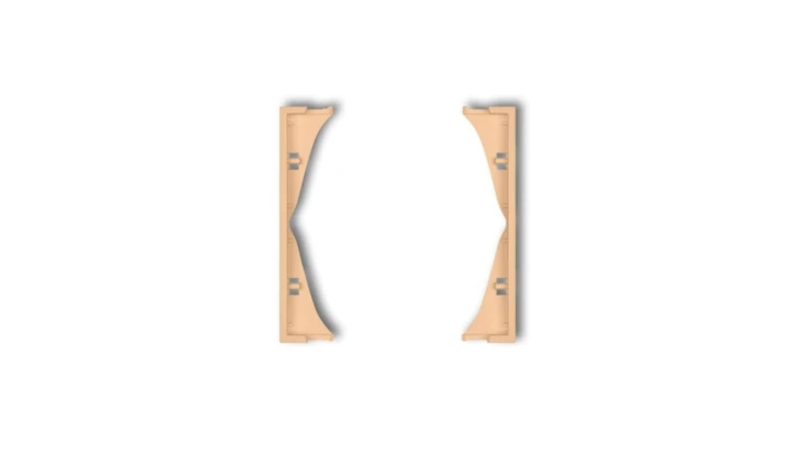 MINI Ramka pośrednia do gniazd podwójnych brzoskwiniowa 45MRP-2