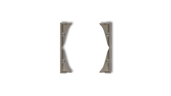 MINI Ramka pośrednia do gniazd podwójnych czekoladowa 49MRP-2