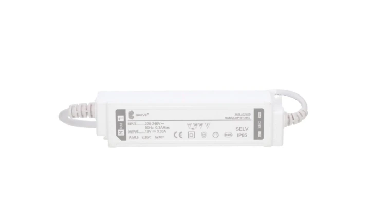 Zasilacz LED 12V DC 40W 3,33A IP65 /z zabezpieczeniami/ ZLDP 40-12YCL 19712-9038