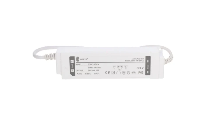 Zasilacz LED 24V DC 100W 4,16A IP65 /z zabezpieczeniami/ ZLDP 100-24YCL 19724-9023