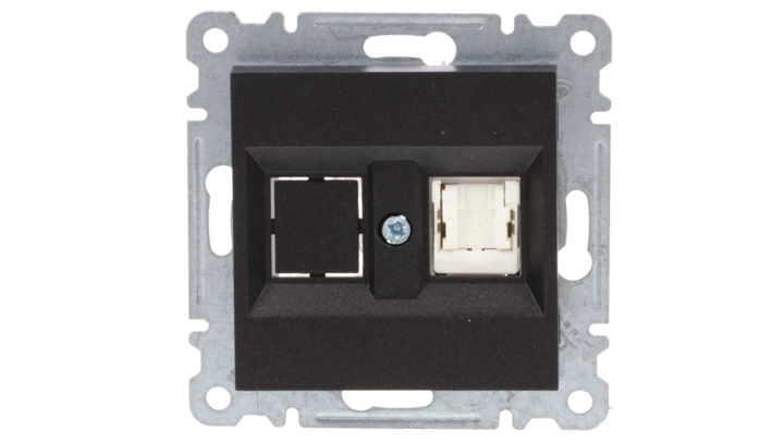 Lumina Gniazdo komputerowe pojedyncze RJ45 kat.5e UTP czarne WL2113