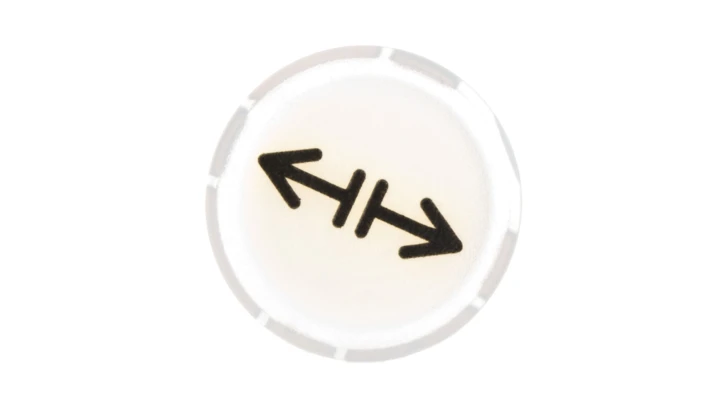 Soczewka przycisku 22mm płaska biała z symbolem LUZOWANIE M22-XDL-W-X13 218311