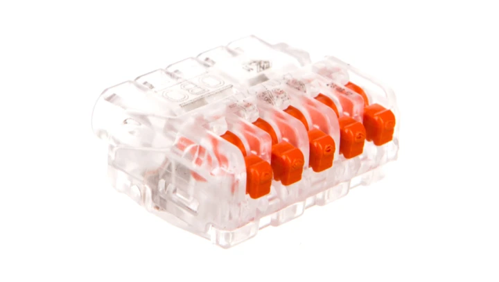 Szybkozłączka 5-torowa 0,2-2,5mm2 450V 24A bezhalogenowa transparentna 61 525 FL 2054458 /50szt./