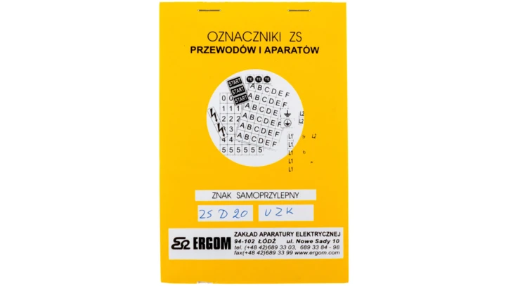 Znaki samoprzylepne ZS D20/UZK E04ZP-0203040420