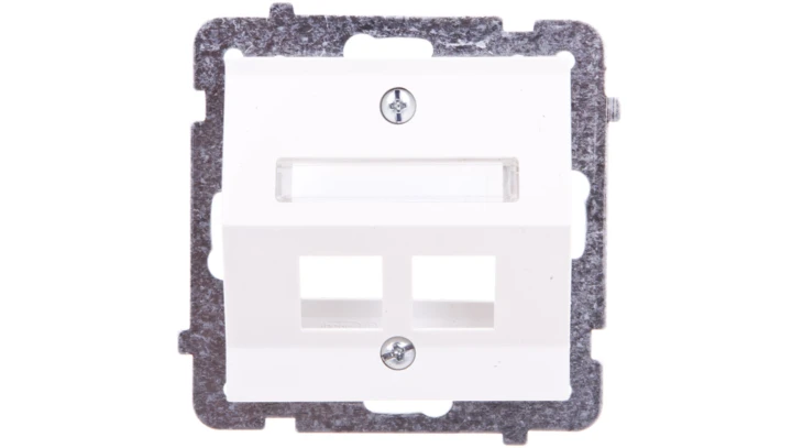 SONATA Obudowa gniazda komputerowego podwójnego ecru bez gniazd GPK-2RS/p/27