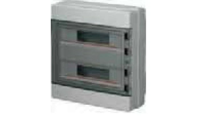 Rozdzielnica modułowa 2x18 n/t bezhalogenowa drzwi transp.IP65 szyna N+PE szara 1000V AC 1500V DC PV UV 400x400x140, EC62036E