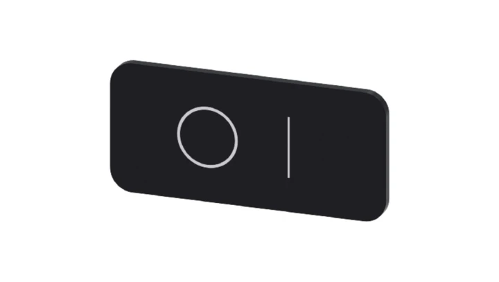 Etykieta samoprzylepna 12,5x27mm czarna biała inskrypcja /O I/ SIRIUS ACT 3SU1900-0AC16-0QG0 /10szt./