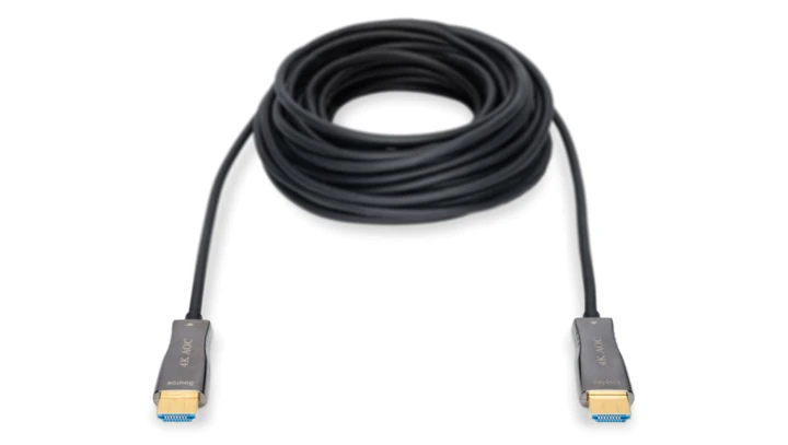 Kabel połączeniowy HDMI Hybrydowy Premium HighSpeed Ethernet 4K 60Hz UHD Typ HDMI A/HDMI A M/M 20m AK-330125-200-S