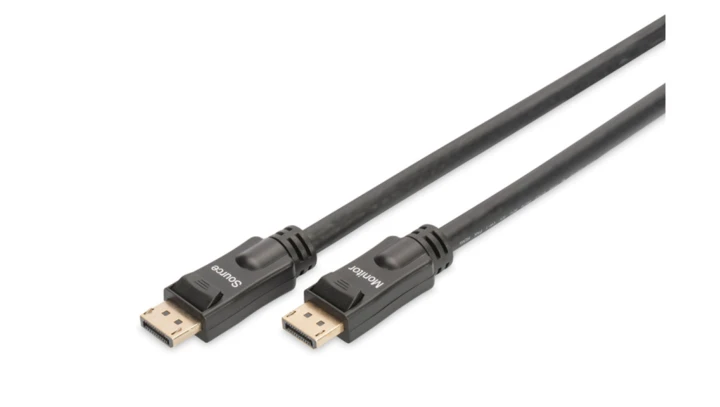 Kabel połączeniowy DisplayPort 4K 60Hz UHD Typ DP/DP M/M czarny 20m AK-340105-200-S