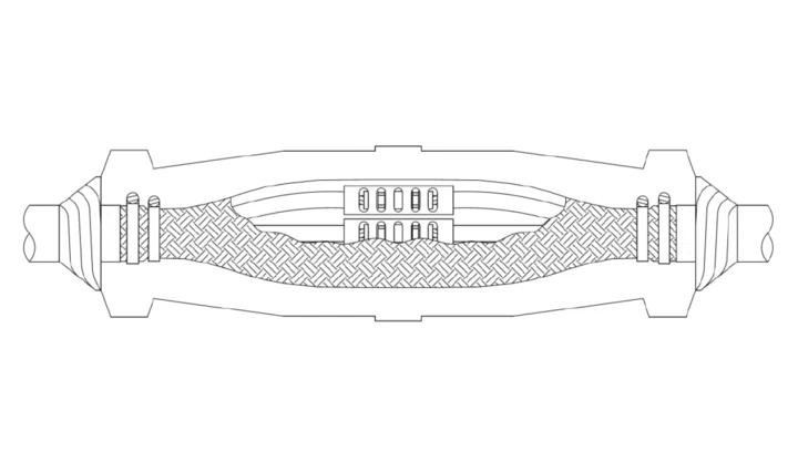 Mufa żywiczna przelotowa z żywicą UG, 3,6/6(7,2) kV, M6 MS6 UG pionowa, 427421
