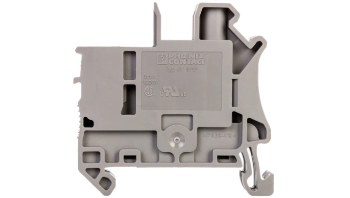 Złączka szynowa 2-przewodowa 6mm2 śrubowa/wtykowa szara UT 6/1P 3060539 /50szt./