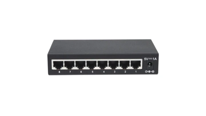 Switch Gigabit 8x 10/100/1000 Mbps RJ45 Desktop Metalowy