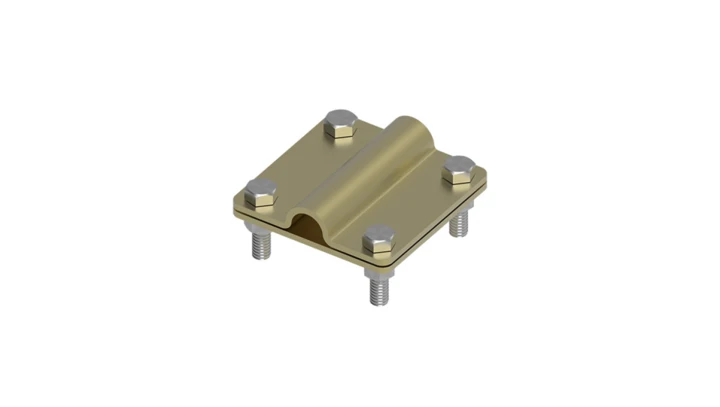 Złącze uniwersalne 2-elem. 80x80 bednarka-pręt16 mosiądz 215.3 MS 21500310