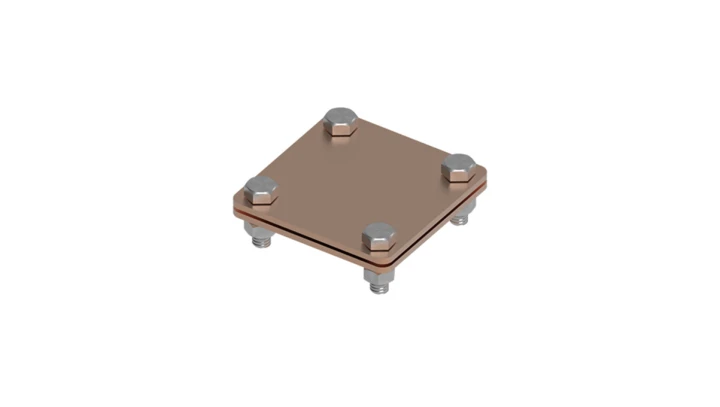 Złącze uniwersalne 2-elem. 80x80 bednarka-bednarka miedź 215.1 CU 21500103