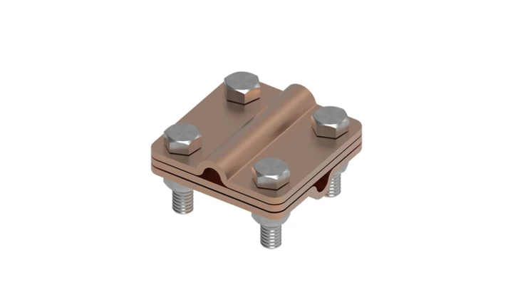 Złącze uniwersalne 3-elem. 60x60 drut8-drut8 miedź 214.4.1 CU 21401403
