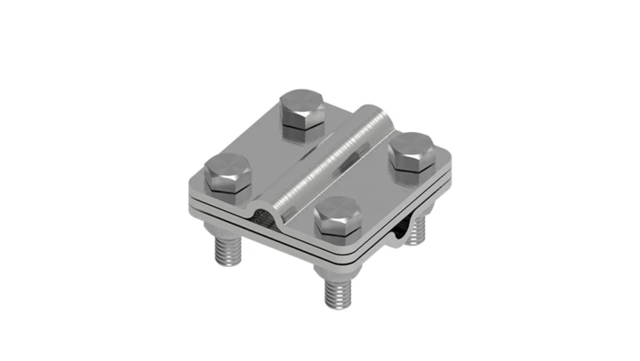 Złącze uniwersalne 3-elem. 60x60 drut8-drut8 stal nierdzewna 214.4.1 NI 21401405