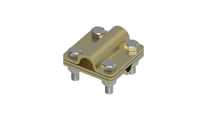 Złącze uniwersalne 3-elem. 60x60 drut8-pręt16 mosiądz 214.6.1 MS 21401610