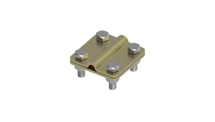 Złącze uniwersalne 2-elem. 60x60 bednarka-drut8 mosiądz 214.2 MS 21400210