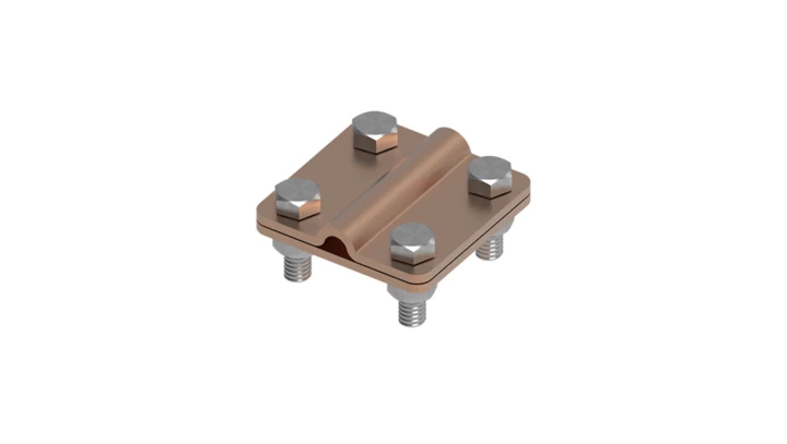 Złącze uniwersalne 2-elem. 60x60 bednarka-drut8 miedź 214.2 CU 21400203
