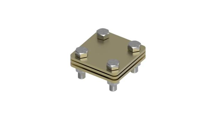 Złącze uniwersalne 3-elem. 60x60 bednarka-bednarka mosiądz 214.1.1 MS 21401110