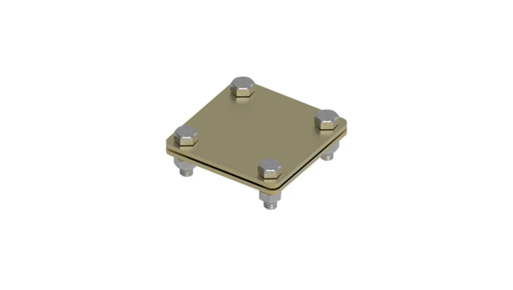 Złącze uniwersalne 2-elem. 80x80 bednarka-bednarka mosiądz 215.1 MS 21500110