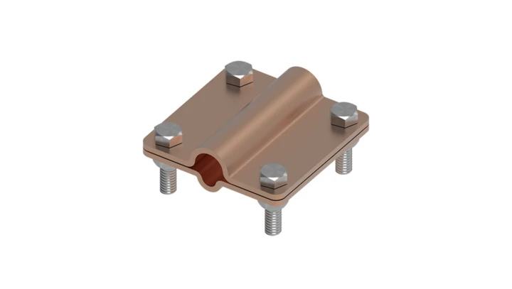 Złącze uniwersalne 2-elem. 80x80 drut8-pręt16 miedź 215.6 CU 21500603