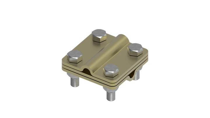 Złącze uniwersalne 3-elem. 60x60 drut8-drut8 mosiądz 214.4.1 MS 21401410