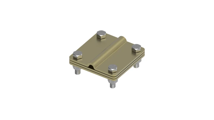 Złącze uniwersalne 3-elem. 80x80 bednarka-drut8 mosiądz 215.2.1 MS 21501210