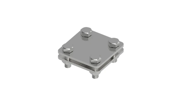 Złącze uniwersalne 2-elem. 60x60 bednarka-bednarka stal nierdzewna 214.1 NI 21400105