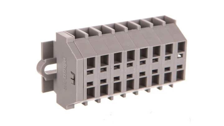 Listwa zaciskowa 2-przewodowa 1,5mm2 8-torowa szara mocowanie śrubowe 260-108 /50szt./