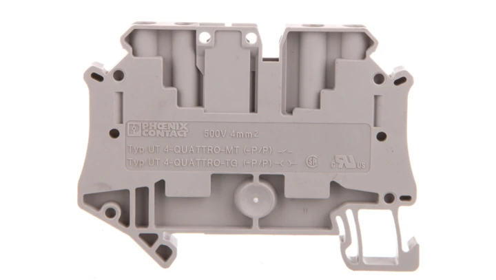 Złączka szynowa rozłączalna 4-przewodowa 4mm2 szara UT 4-QUATTRO-TG 3064027 /50szt./