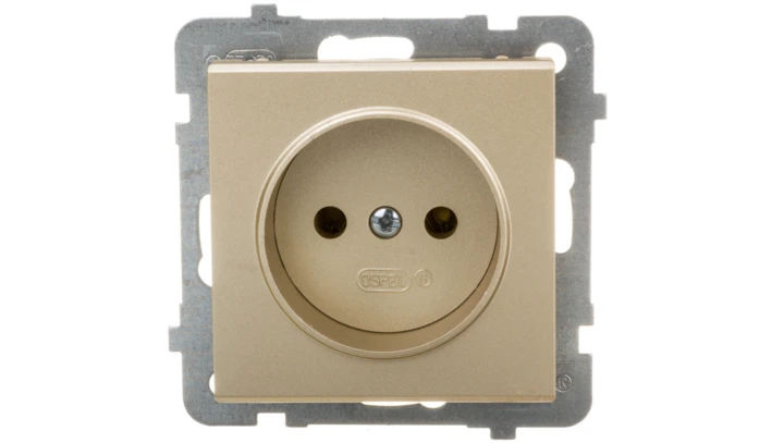 SONATA Gniazdo pojedyncze b/u szampański złoty GP-1R/m/39