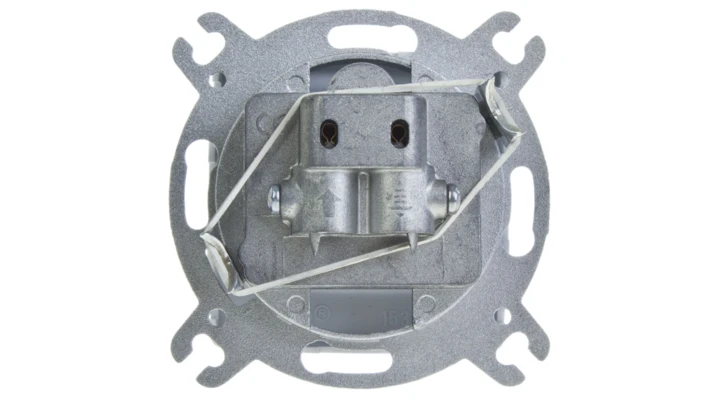 KARO Gniazdo antenowe RTV-SAT przelotowe srebrny perłowy GPA-SSP/m/43