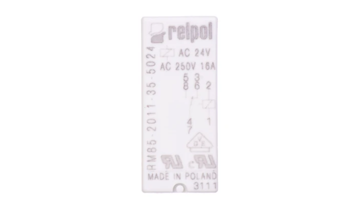 Przekaźnik miniaturowy 1P 16A 24V AC PCB AgNi RM85-2011-35-5024 604651