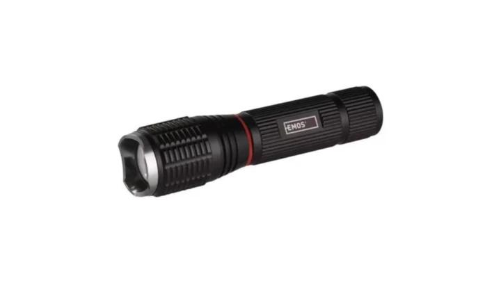 Latarka metalowa LED 5W + 3W COB 230 lm 3× AAA z zoomem P3111