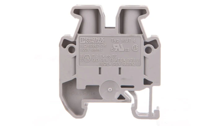 Złączka szynowa przelotowa 2-przewodowa 4mm2 szara Ex MUT 4 3248035 /50szt./